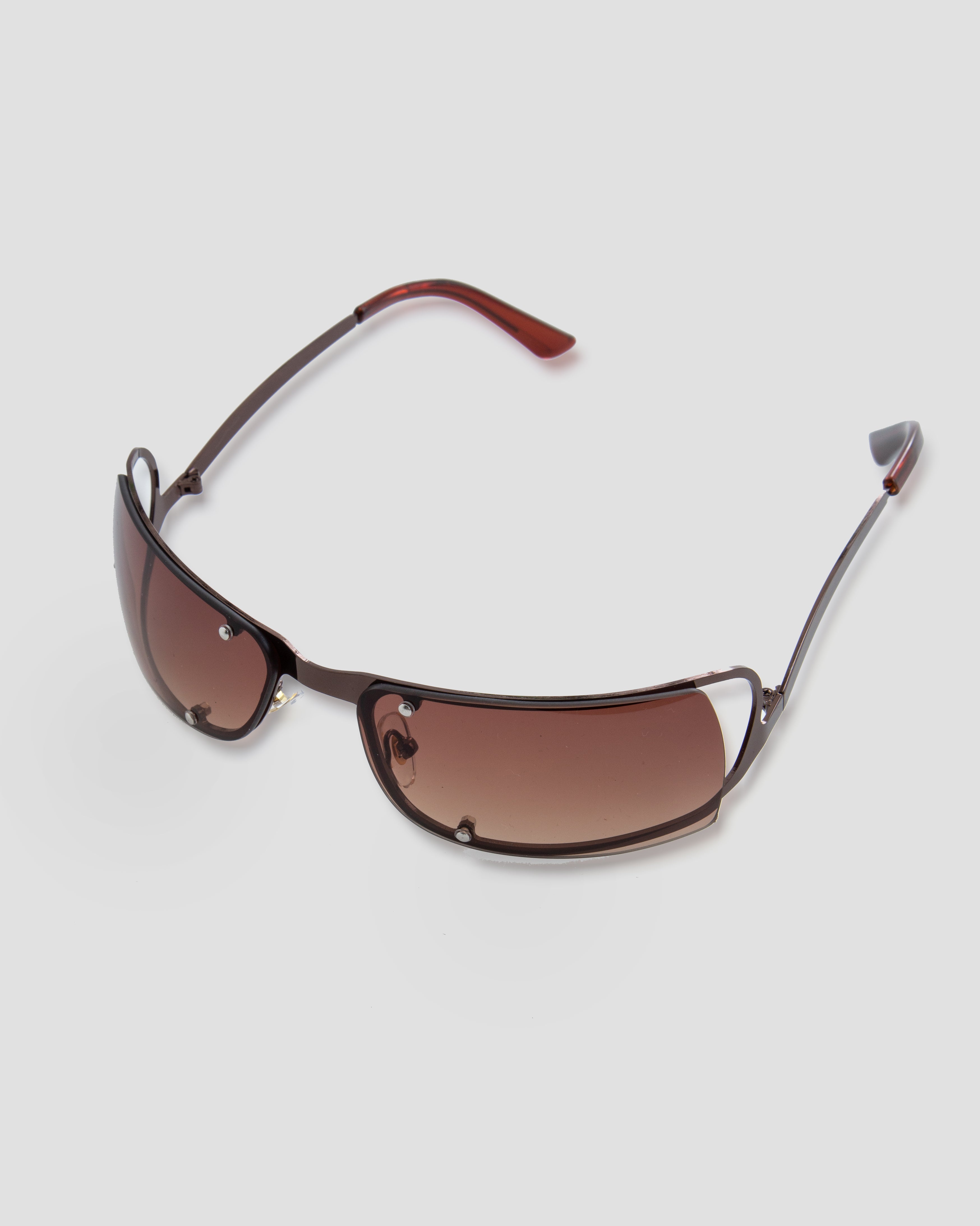 53X Oval Mirror Sunglasses In Mocha